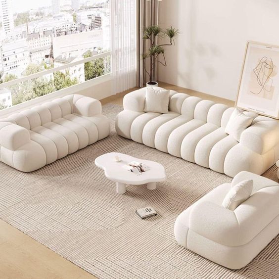 Italian Luxury Sofa Set Deluxe Living Room