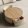 Modern Solid Wood Coffee Table with 2 Drawers