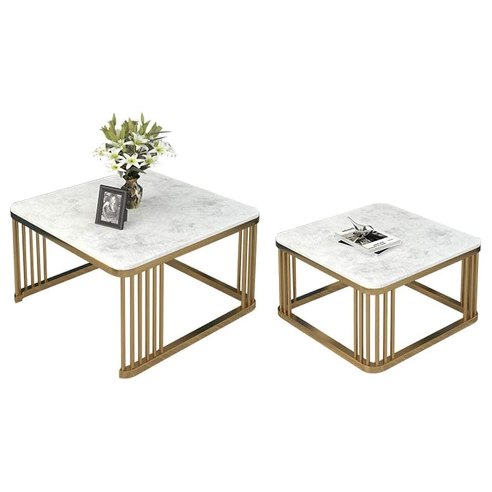 Modern Square Metal Frame Center Table