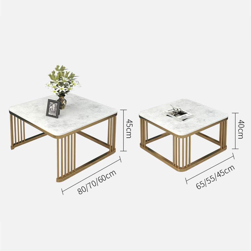 Modern Square Metal Frame Center Table