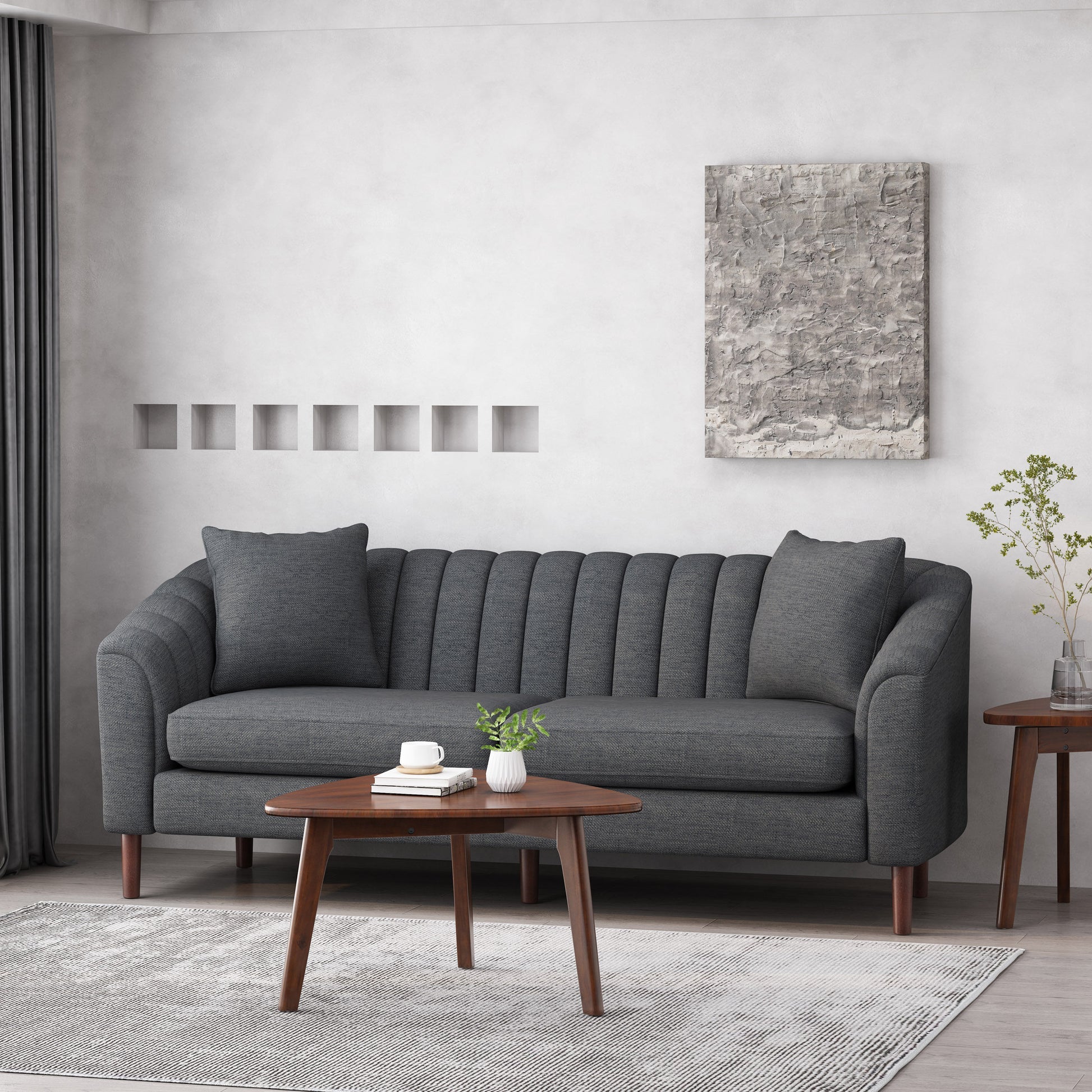 Modern Jeannie Contemporary Fabric 3 Seater Sofa