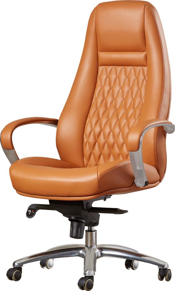 Executive Leather Office Chair with Ergonomic Design