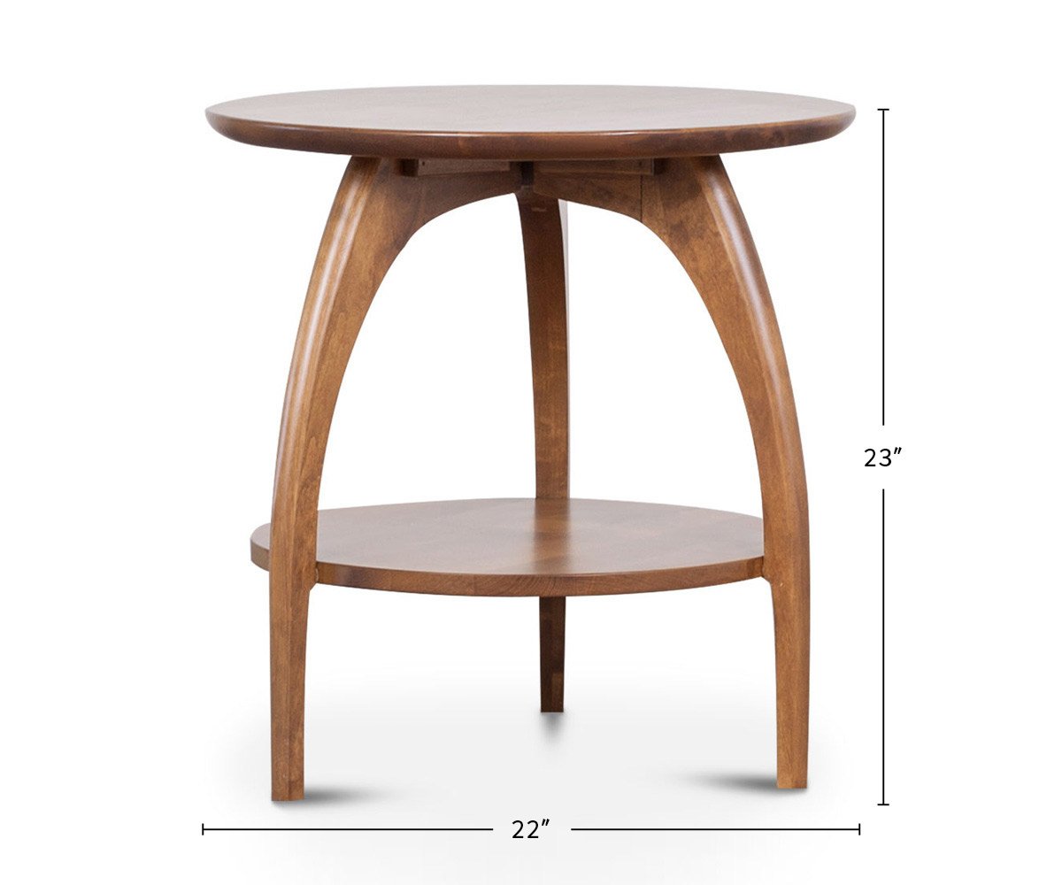 Wood Castle Tibro End Table Round