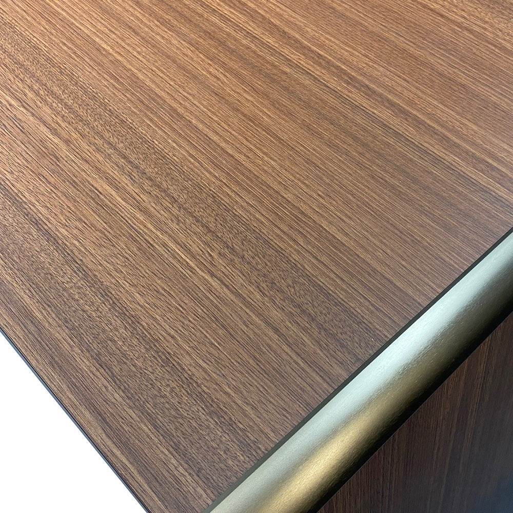 Modern ANDERSON Executive Desk 2.0M Reversible - Hazelnut & Beige