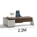 ANDERS Executive Desk Reversible Return 2.0M - Hazelnut & Beige