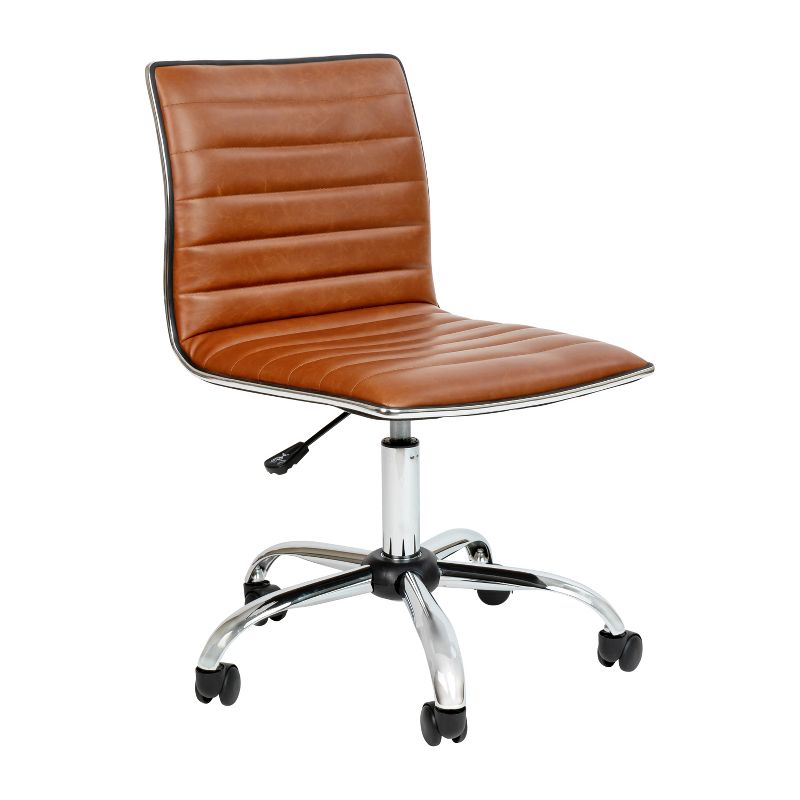 Flash Furniture Low Back Designer Armless Ribbed Swivel Task Office Chair