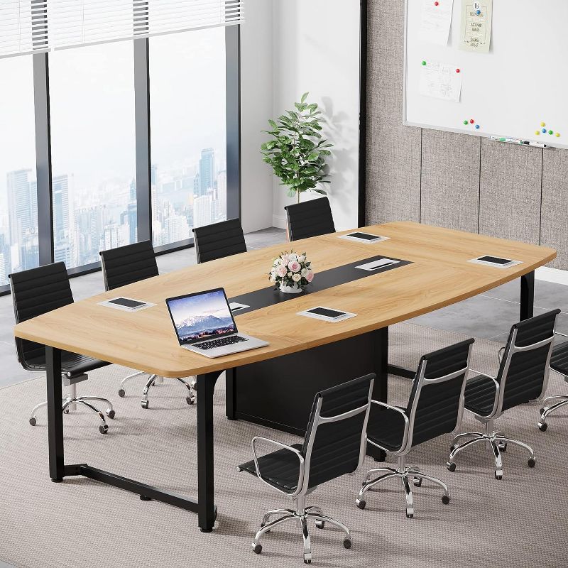 Tribesigns Large Meeting Table, Modern Rectangular Seminar Table