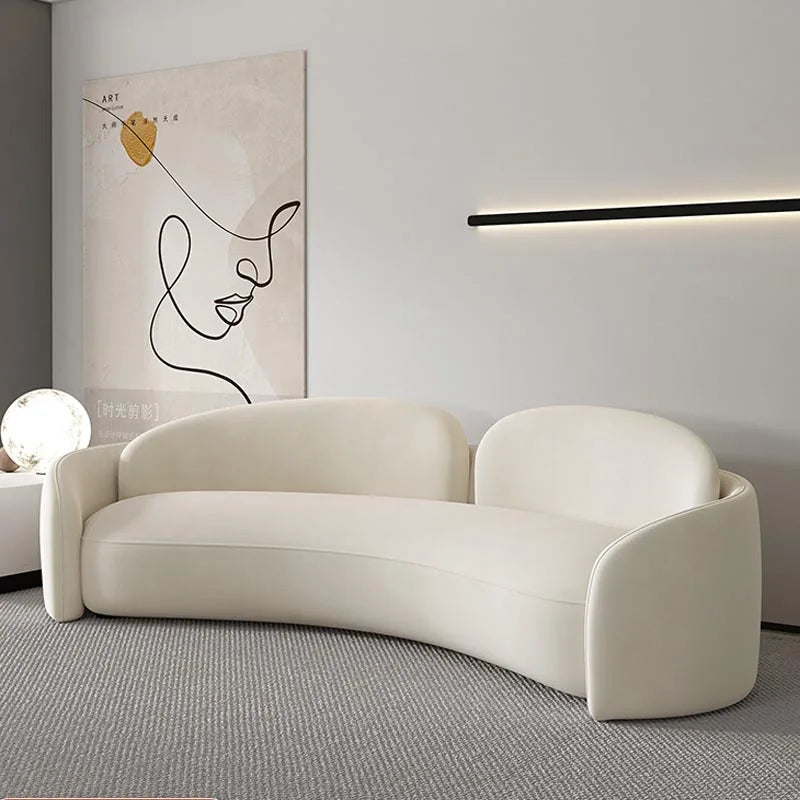 Nordic Style White Sectional Armchair - Comfort & Elegance