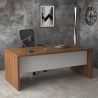 Saturne modern walnut-colored executive desk