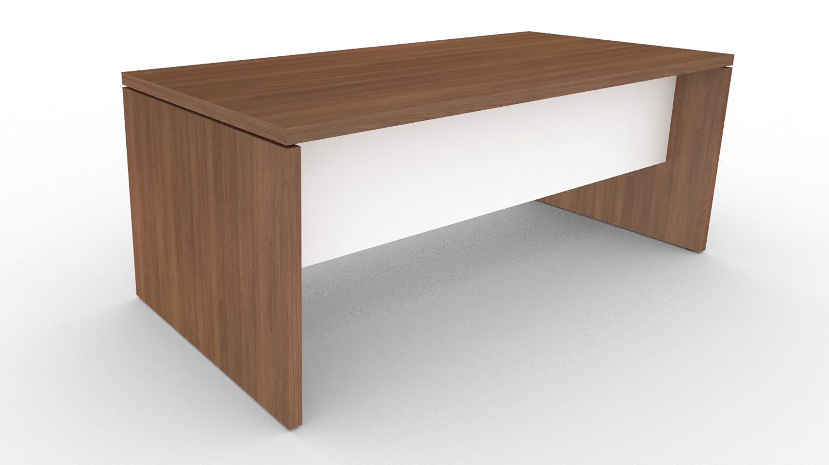 Saturne modern walnut-colored executive desk