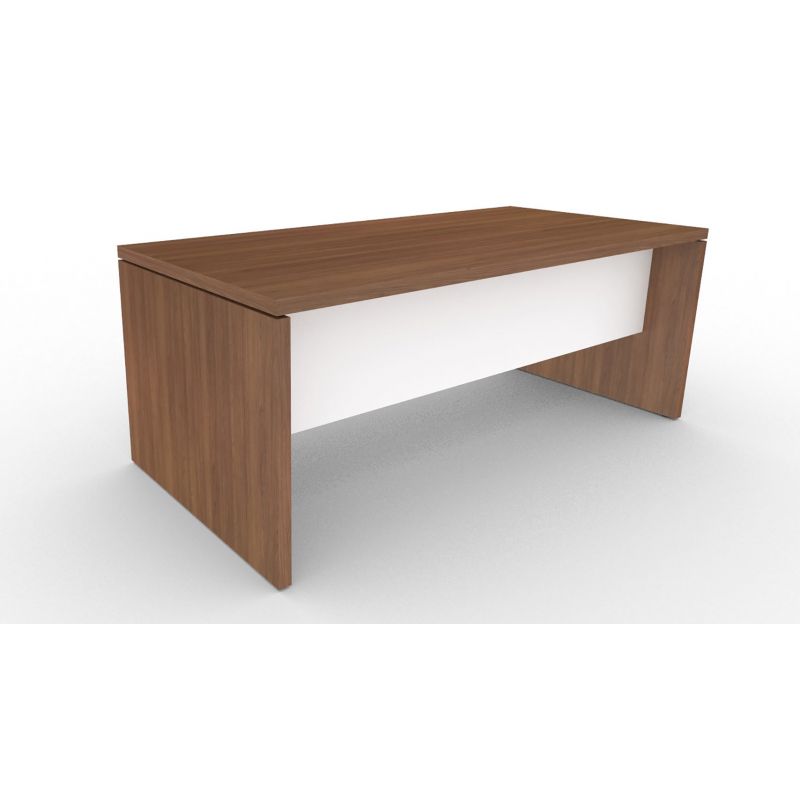 Saturne modern walnut-colored executive desk