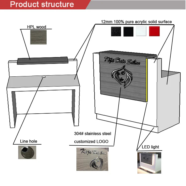 Office Furniture Commercial Reception Desk