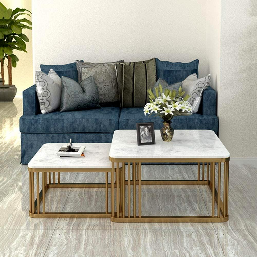 Modern Square Metal Frame Center Table