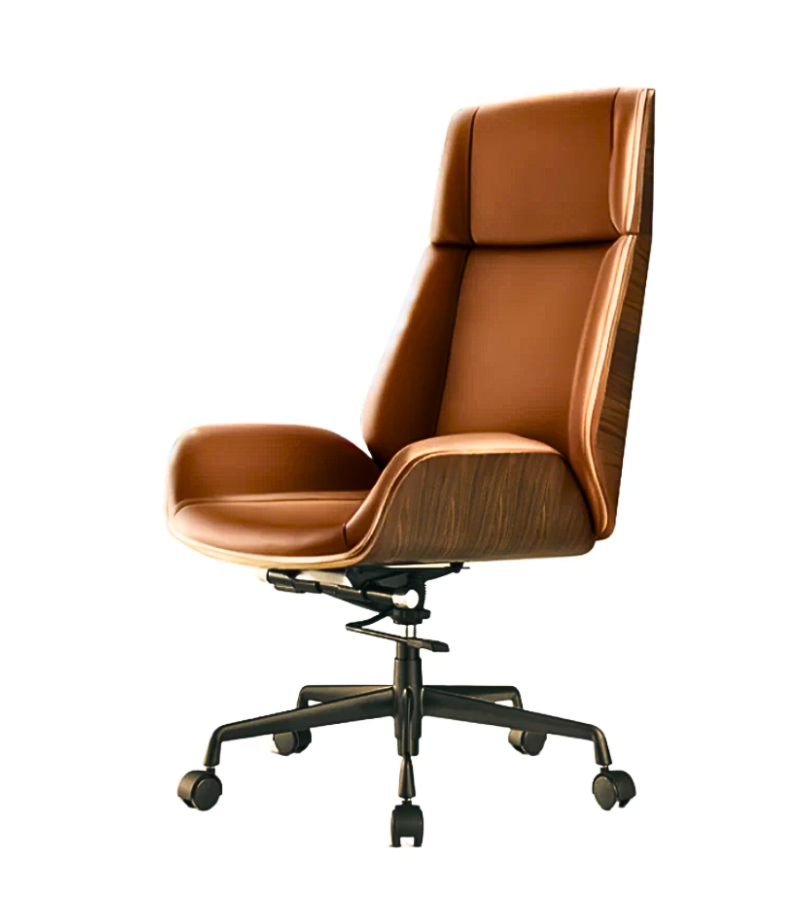 Alto Wood Veneered Leather Executive Office Chair Moderate Furniture